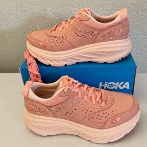 NEW IN BOX Womens HOKA® Vibrant Bloom Bondi L Sneakers Shoes 6.5 Embroidery